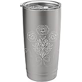 Grandmillennial Flowers and Bow Stainless Steel Insulated Tumbler