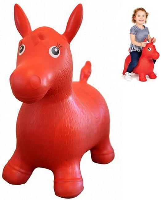Balón saltador caballo niño rojo pogo juguete bebé: Amazon.es: Hogar