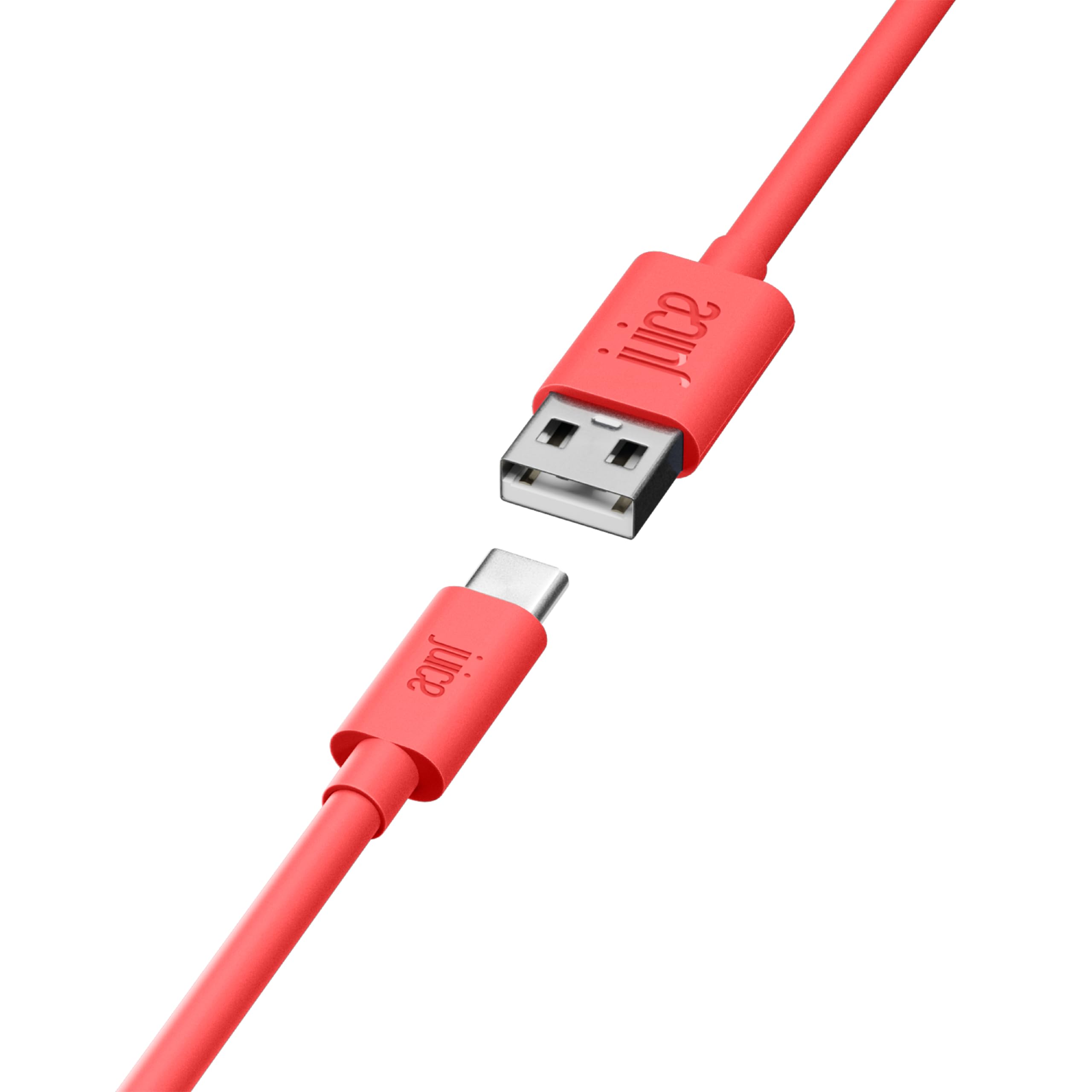 Juice USB Type C 1m Charger and Sync Cable for Samsung Galaxy S20, S10, S9, S8, S20 Plus, Huawei P30, P20, Sony, Google Pixel 6, Apple Ipad 2020, Pro 2020, Air 2020 - Coral