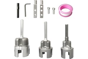 3pcs Pipe Thread Cutting Tool Set-Integrated Internal/External Threader Kit for 1/2", 3/4",1"PVC/Plastic Pipes,Bolt Extractor