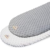BlueSnail Drap-housse doux et rugueux Minky Bassinet, draps de berceau pour matelas Bassin/matelas 2 pièces (Bassinet, blanc+