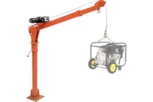 KIARIXO 1100 Lbs Truck Hoist Crane, Folding Truck Mounted Crane with Electric Winch 3500 Lb 12V, Electric Truck Crane Hoist Pickup Truck Jib Cranes 360° Swivel for Lifting Goods in Construction Factory