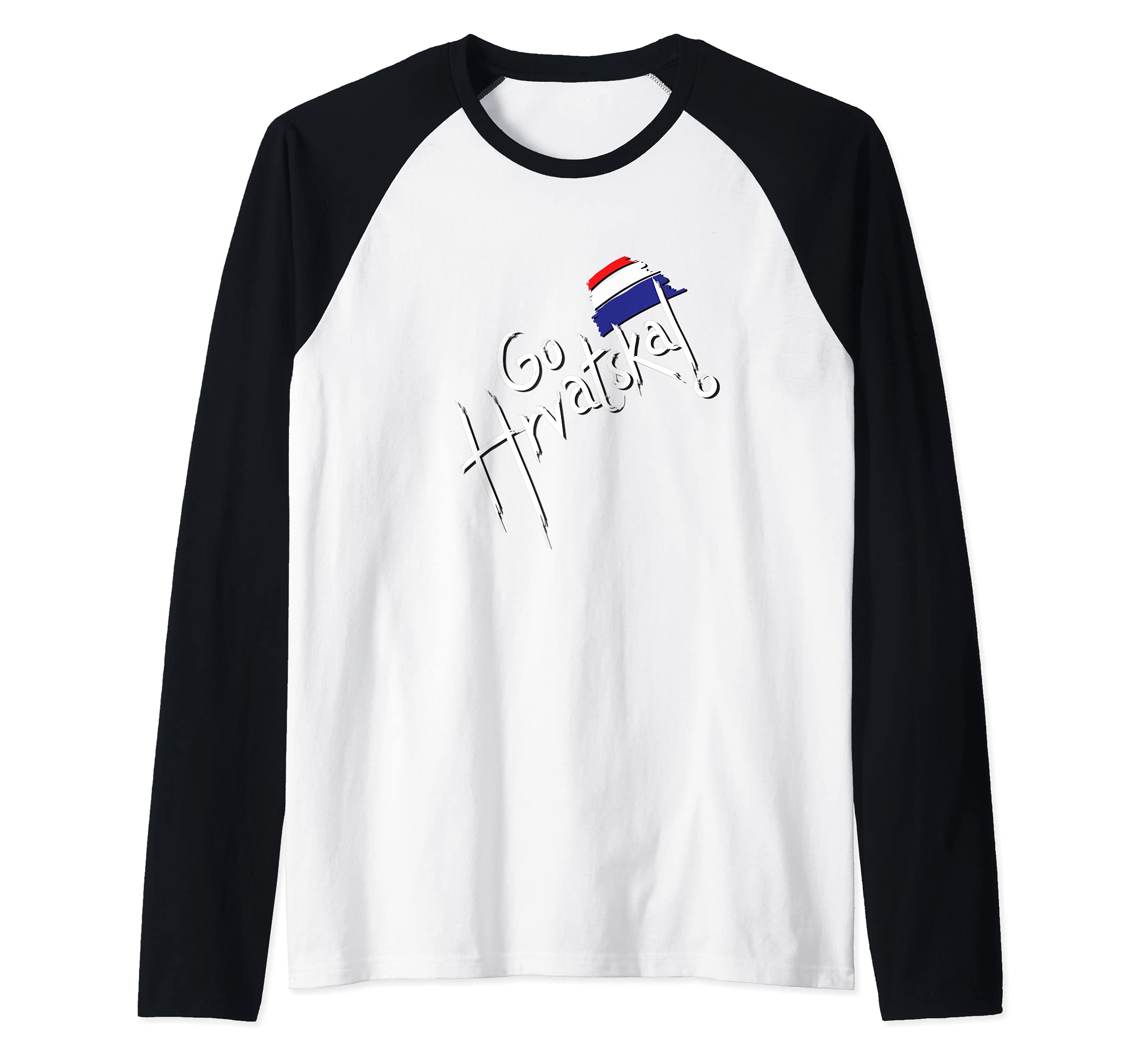 Flag Croatia Raglan Baseball Tee