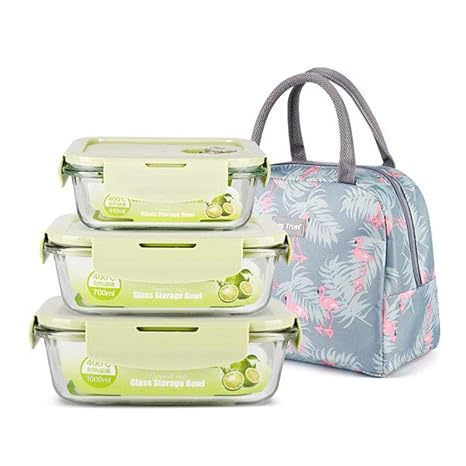 Amazon.com: Lunch Boxes Bento Box - Fiambrera de cristal ...