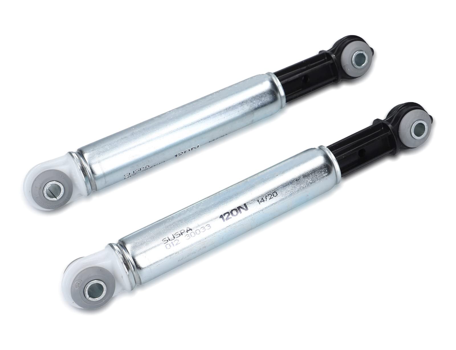 DL-pro 2x Shock Absorbers Suitable for Miele 4500826 Suspa RD12 120N 8 mm Bore Damper for Mondia Meteor Gala EuroStar Washing Machine Drum