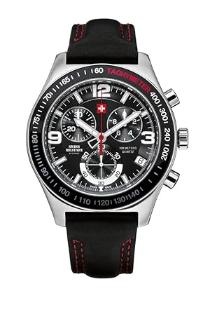 Swiss Military By Chrono Analogue Black Dial Mens Watch SM34016.04