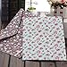 Oak-Pine 4 Pcs / 1 Set Portable Floral A4 File Envelope Fabric Document Bag Paper Pockets Letter Folder with Snap Button Closure