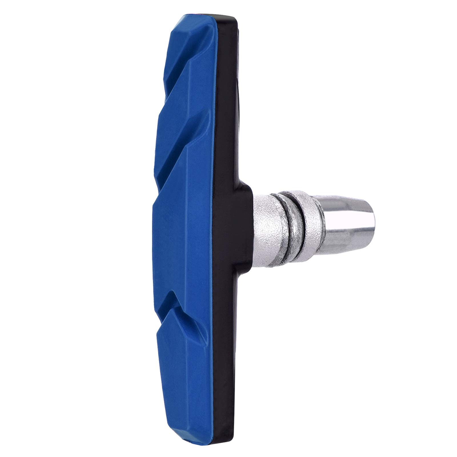 HOTOP 4 Pairs Bike Brake Pads Mountain Bike Brake Pads with Hex Nuts and Spacers V Bicycle Blocks Set, 70 mm(Black and Blue)