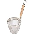 Helen’s Asian Kitchen Spider Strainer, 6-Inch Stainless Steel Mesh Strainer Basket with 7.5-Inch Bamboo Handle