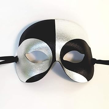 Samantha Peach Antifaz Negro Y Plata Robot Mascara Veneciana Para Los Hombres Superior Calidad Italiana Hecho Amazon Es Juguetes Y Juegos