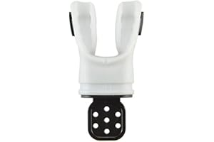 Tookie Scuba Diving Mouthpiece, Denpetec Scuba Diving Mouthpiece, Practical Gear Silicone Bite Moldable Scuba Diving Dive Mouthpiece Regulator with Tie Wrap for Adults(White)