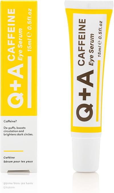Q+A Caffeine Eye Serum 15ml Brightening Eye Treatment Dark Circles Puffiness
