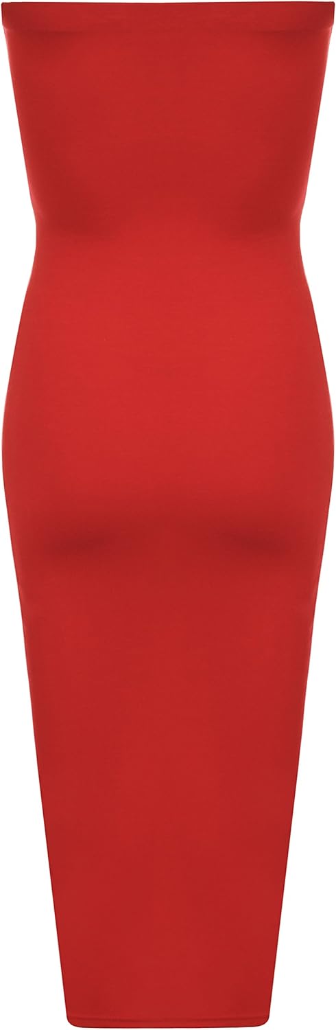 boob tube midi dress