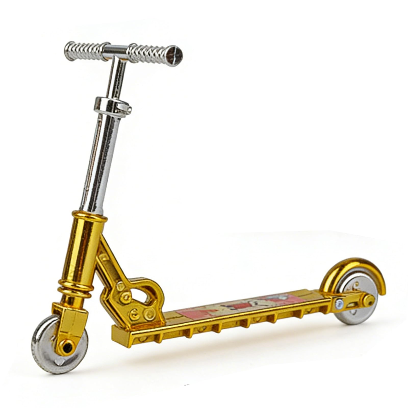 1 Pc Gold Mini Two Wheel Toys, Tiny Fingerboard Scooters, Mini Finger Skateboards Toy, Finger Bike Scooter, Fingertip Movement Skateboard For Training, Birthday Gifts, Photography Props
