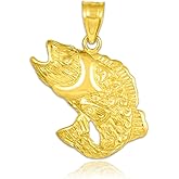 14k Gold Sea Bass Pendant