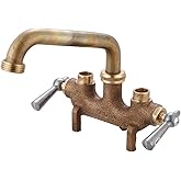 Central Brass 466 Two Handle Laundry Faucet Commercial Quality Wall Mount Easy Installation
