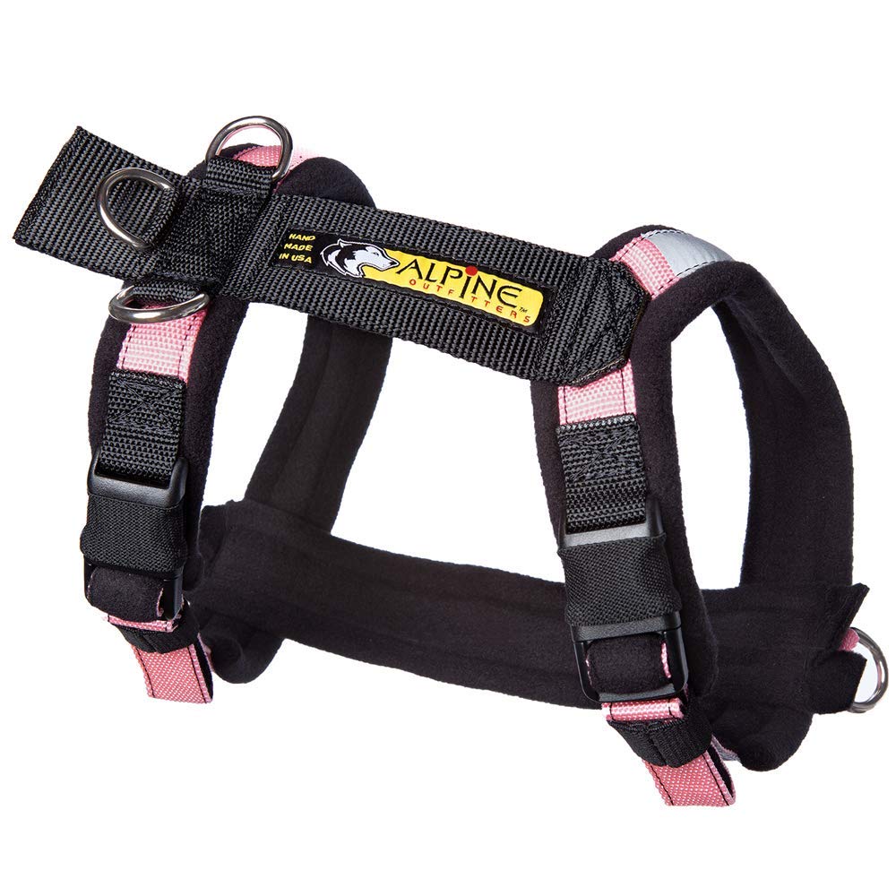 Adjustable Dog Harness, No-Pull D-Ring - Alpine Outfitters Urban Trail – Padded, Reflective, Multi-Use for Hiking, Running, and Everyday Wear - Small Pink