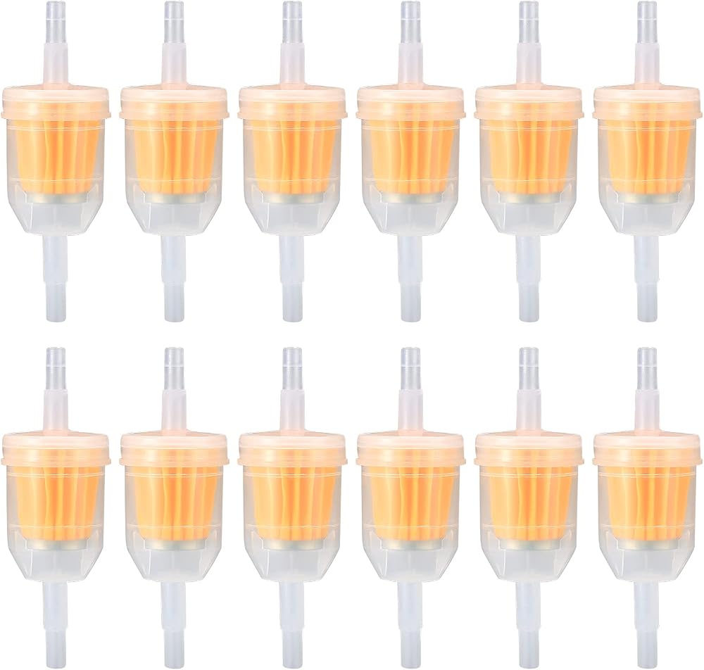Vwoqiy 12 Pcs Gas Inline Fuel Filters 6mm 8mm Universal Motorcycle Petrol