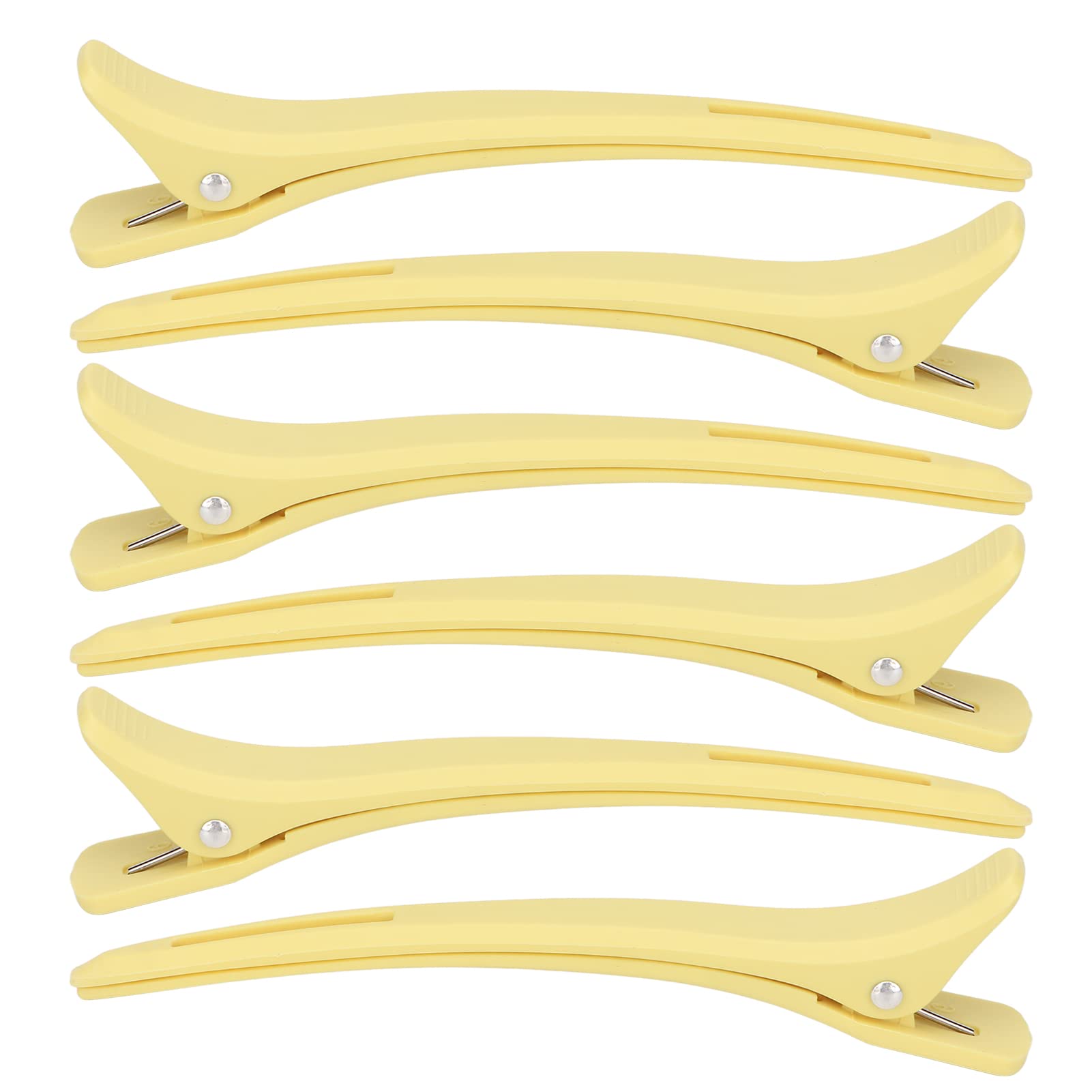 Hair Clips For Styling, Sectioning Hair Clips, Hair Cutting Clip, 6pcs Yellow Resin Duck Clipper Clip Hair Sectioning Clips Hairdressing Clips for Hairdressing Salon