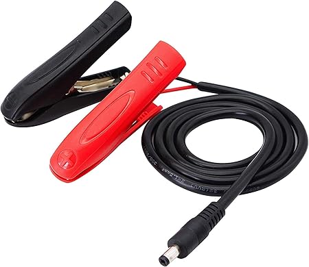 Amazon Sinloon ワニ口クリップコネクター Dcパワーケーブル ジャンプスターター バッテリーケーブル ブラックレッドワニ口クリップからdc5 5x2 1mm充電ケーブルまで オートバイ 自動車 トラック ヨット 草剃り機用 1m バイク バッテリー充電器 車 バイク