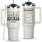 Retired 2025 Not My Problem Anymore Tumbler 40oz, Happy Retirement Gifts for Women 2025, Retirement Cups, Funny Retirement Gifts For Women, Retiring Coffee Mug Ideas for Coworker, Colleague, Boss