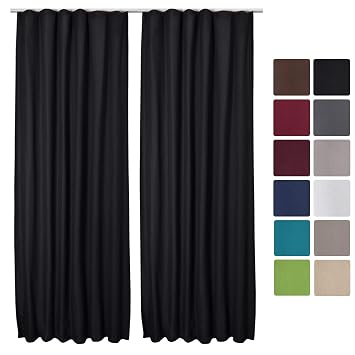 Beautissu 2er Set Gardine Thermovorhang Amelie 140x245 Cm