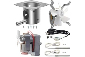 GATERYGRILLS Replacement Parts Kit for Pit Boss and Traeger Pellet Grill Smoker, Include Auger Motor 2.0 RPM, Induction Fan, Igniter Hot Rod with Fuse, Fire Pot Accessories with Screws