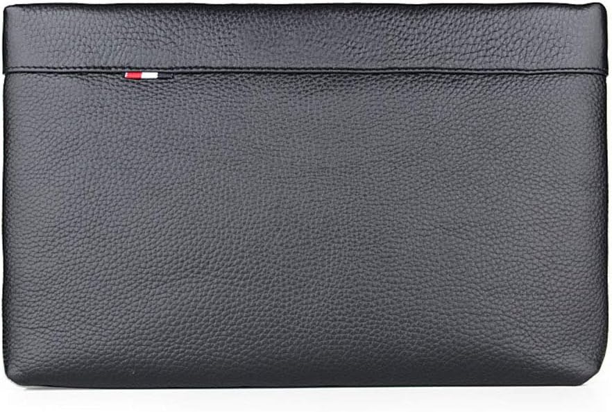 YMXQW Durable Men's Clutch, Long Wallet Cowhide Business Cellphone Clutch Removable Birthday Present-black 10.4inch