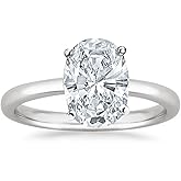 Houston Diamond District 4 to 10 Carat 14K White Gold LAB GROWN Solitaire IGI CERTIFIED Diamond Engagement Ring (E-F Color VS2-SI1 Clarity)
