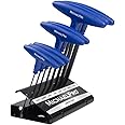 MichaelPro MP001042 8-Piece T-Handle Ball End Allen Wrench Set, Hex Keys Set with Convenient Storage Stand (Metric, Blue)