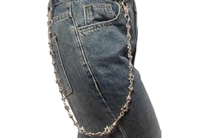 DIKJAK Pants Chain Hexagram Bone Design Jeans Keychain for Men Women Hip Hop Waist Chain Accessory for Daily Wear/Parties