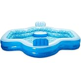 Members Mark Elegant Family Pool 10 Feet Long 2 Inflatable Seats with Backrests - 1 Pack