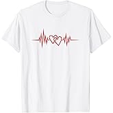 Two Hearts, Pulse, Heartbeat, I Love You, Valentine's Day T-Shirt