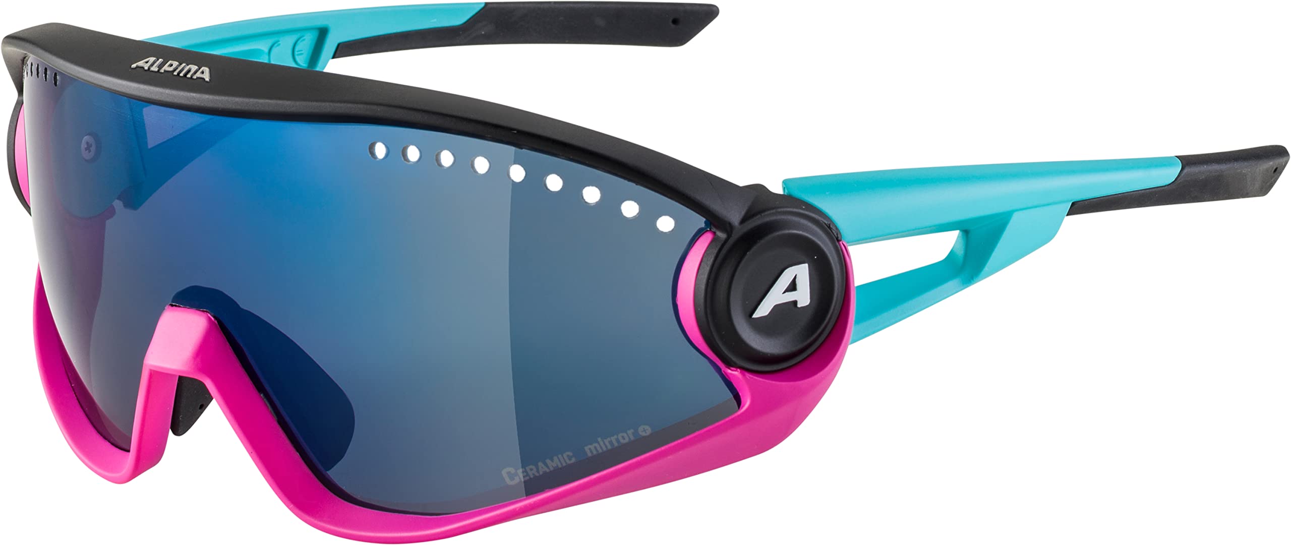 ALPINA Unisex - Adult, 5W1NG CMB+ sports glasses, blue-blue, One Size