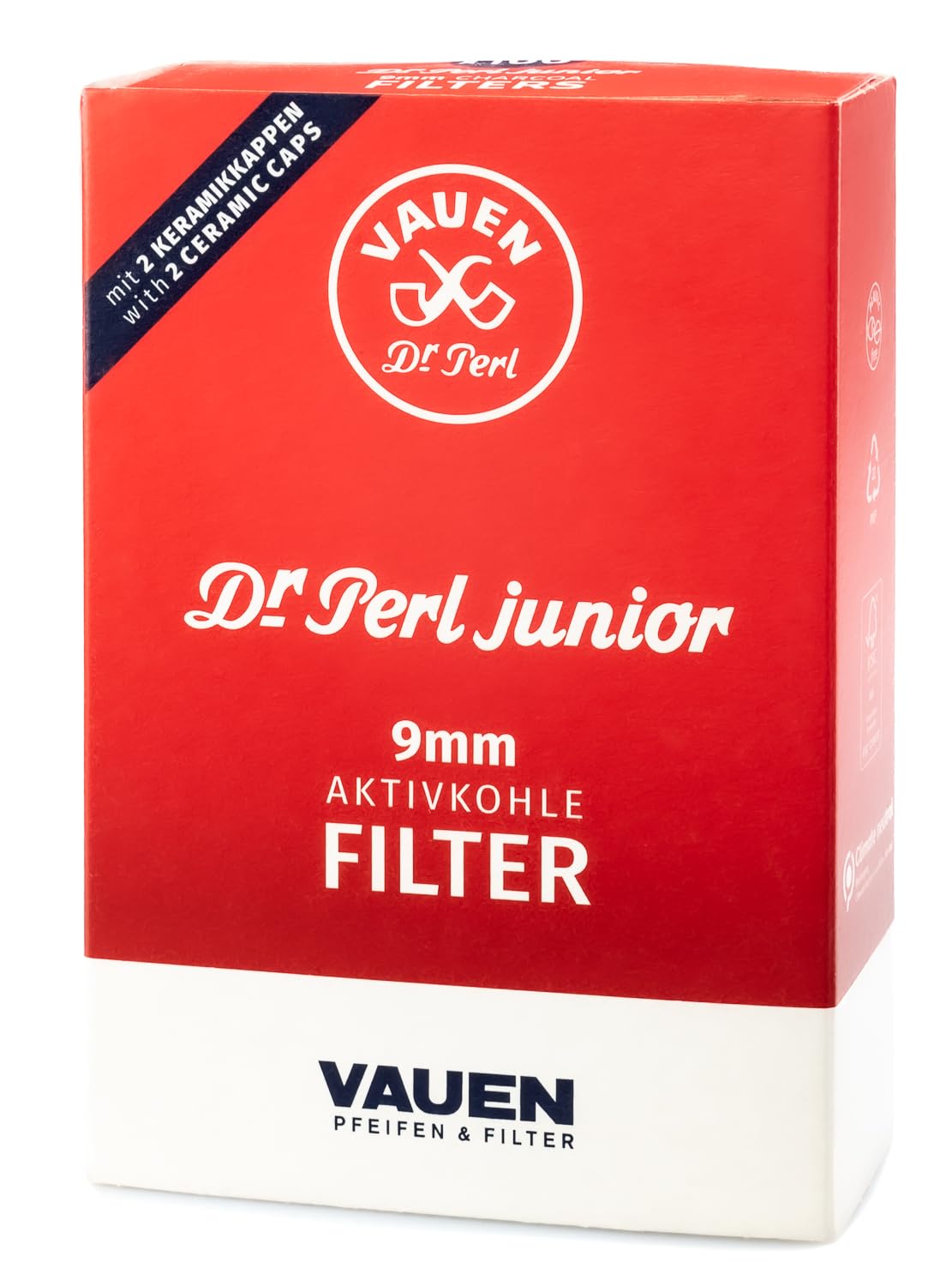 VAUEN Charcoal Pipe FILTERS 100 x 9mm