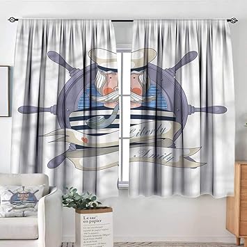 Amazon Com Anzhutwelve Nautical Print Decor Curtains Old Sailor