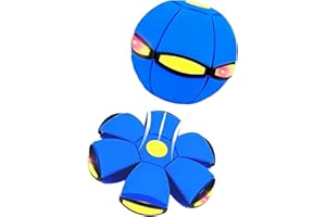 Beoglov Magic Bouncing Ball, Children's Bouncing Ball, Automatic Rebound Double The Fun, Magics Flying Saucer (6 Light,Blue)