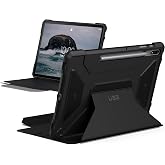 URBAN ARMOR GEAR UAG Designed for Galaxy Tab S8 Plus 12.4-inch (SM-X800 &amp; SM-X806) Case Rugged Smooth Exterior Material Heavy Duty Folio Stand Metropolis SE Protective Cover, Black