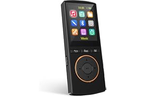 MP3 Player, Safuciiv 64GB MP3 Players with Bluetooth 5.2 Lossless Music HiFi Sound Quality, with FM Radio, Support Recording,