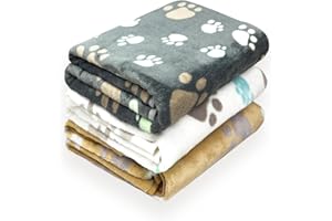 LeapSheep Pet Blankets for Dogs Cats - 3Pack Heart Pattern Super Soft Fluffy Dog Blankets for Small Medium Large Doggy Kitten