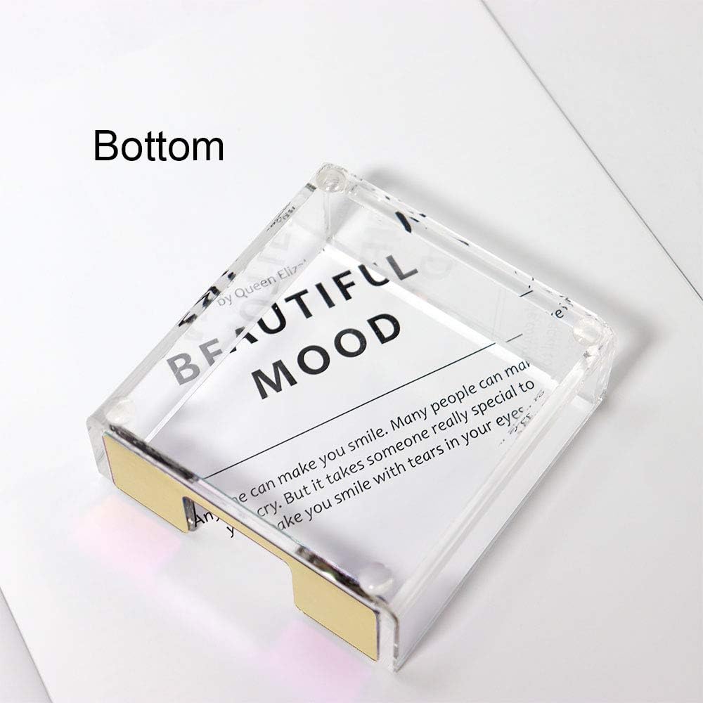 MultiBey Sticky Notes Memo Pad Holder Dispenser Rose Gold with Clear Desk Supplies Organizer Accessories for Office Home Schools (Gold) : Office Products