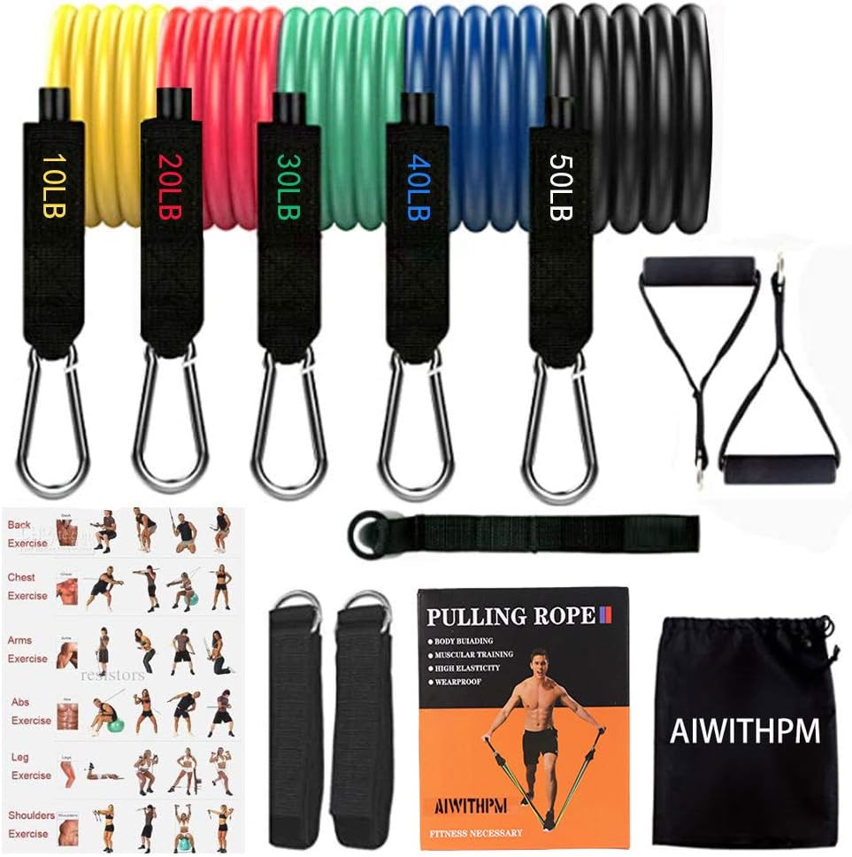 Resistance Bands Widerstandsbänder Set，mit TürankerGriff und