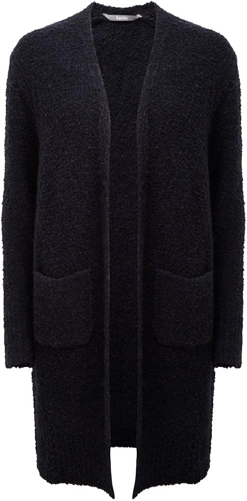 Lavitta - Women's - Navy Boucle Coatigan - 12-24 - Plus Size: Amazon.co