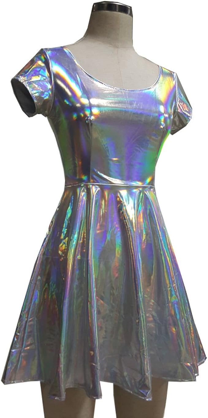 plus size holographic dress
