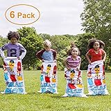 iBaseToy Potato Sack Race Bags Potato Sacks for Races Luau Party Games for Kids Outdoor Games Birthday Party Game (6 Pack, 24