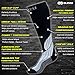 Blitzu Compression Socks 15-20mmHg for Men & Women BEST Recovery Performance Stockings for Running, Medical, Athletic, Edema, Diabetic, Varicose Veins, Travel, Pregnancy, Relief Shin Splint L/XL BLACK