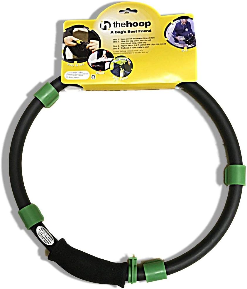 Black Handy Hoop Ring Sack Bin Refuse Garbage Bag Holder Plastic With