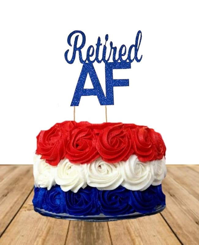 Retired AF cake topper, Retirement cake topper, Retirement