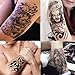 MyFav 8 Sheets Fashion Body Stickers Arm Shoulder Make Up For Man Women Temporary Tattoo - Buddha, Elephant, Eagle eye, Fish, Beauty and the Beast Etc.