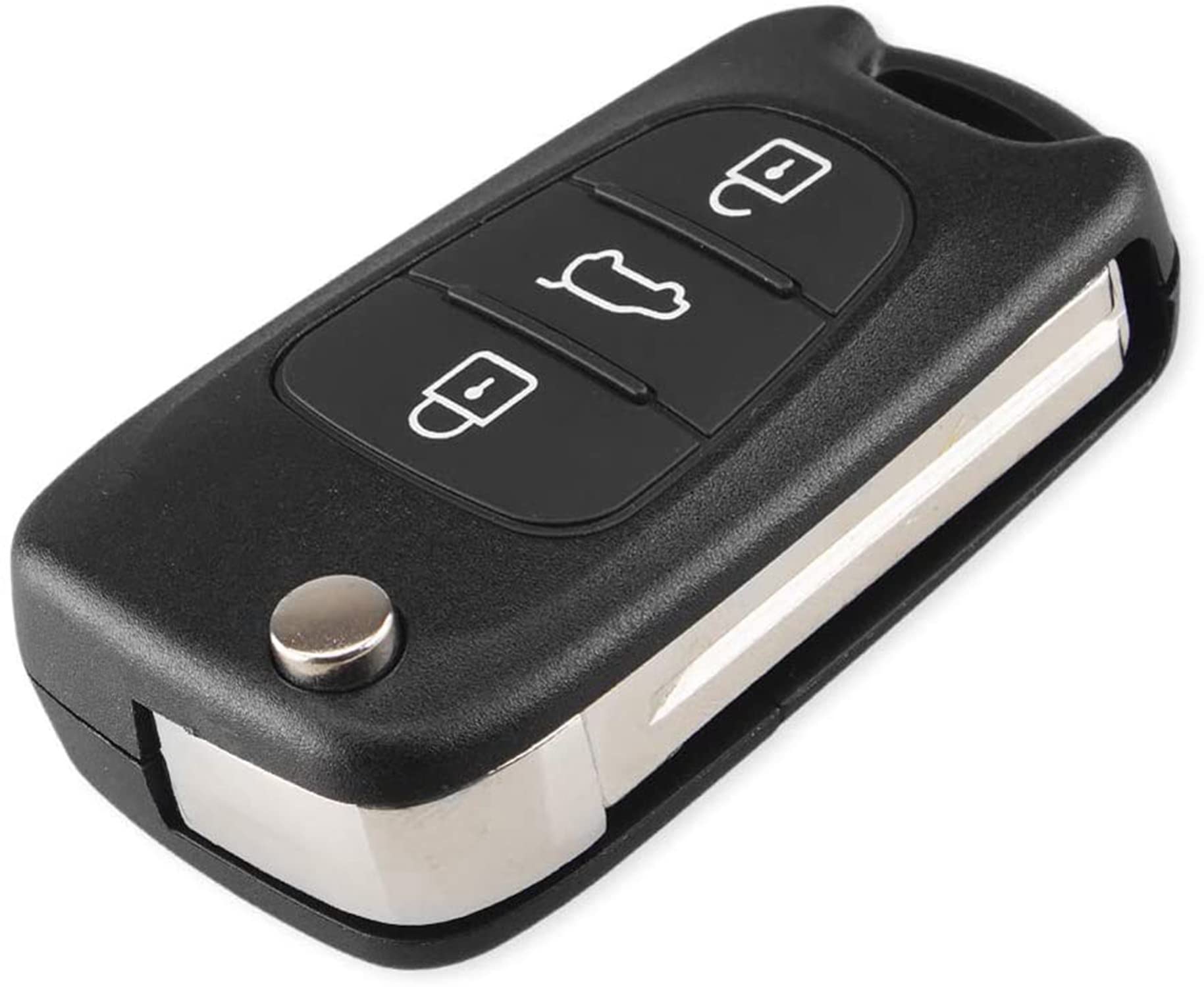 Kelay 3 Buttons Key Fob Case Replacement Compatible for Hyundai i20 i30 i35 ix20 ix35 Folding Remote Control Car Key Accessories